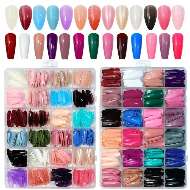 288 PCs colorful nails box