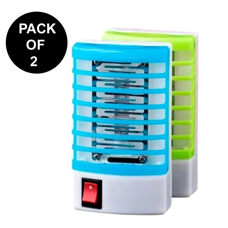 Set of 2 – Mini Electric Mosquito Killer Lamp – LED Light Insect Trap for Indoor Use – Safe, Noiseless & Chemical-Free