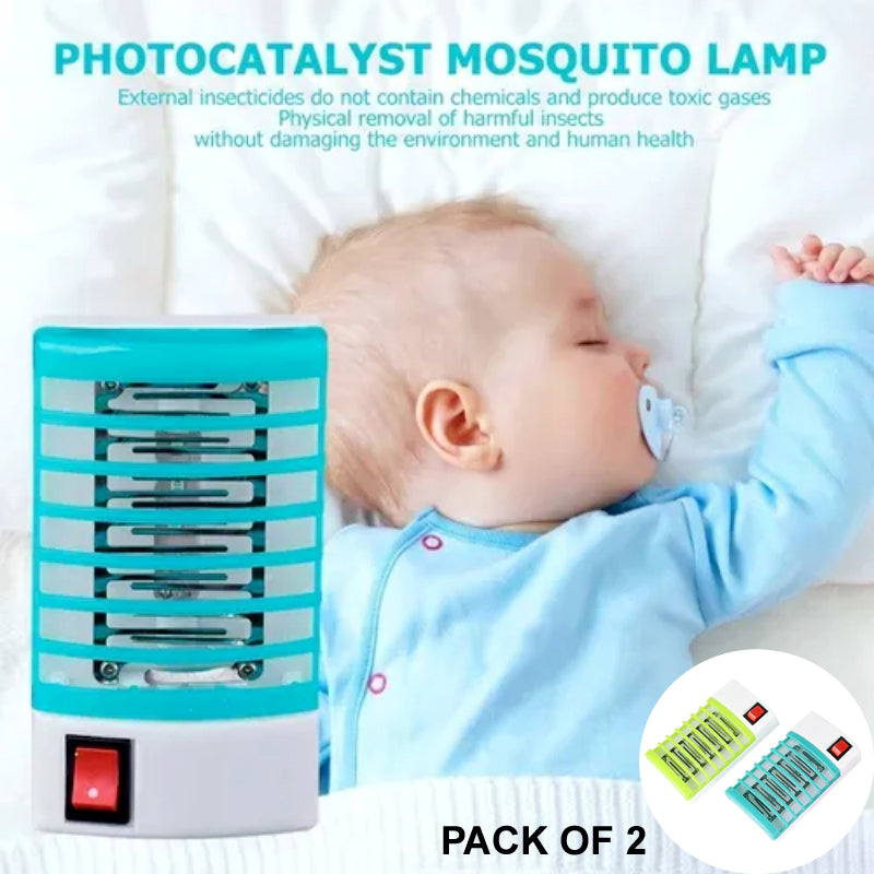 Set of 2 – Mini Electric Mosquito Killer Lamp – LED Light Insect Trap for Indoor Use – Safe, Noiseless & Chemical-Free