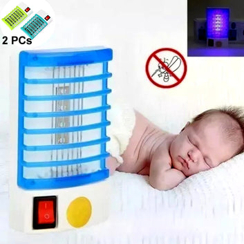 Set of 2 – Mini Electric Mosquito Killer Lamp – LED Light Insect Trap for Indoor Use – Safe, Noiseless & Chemical-Free