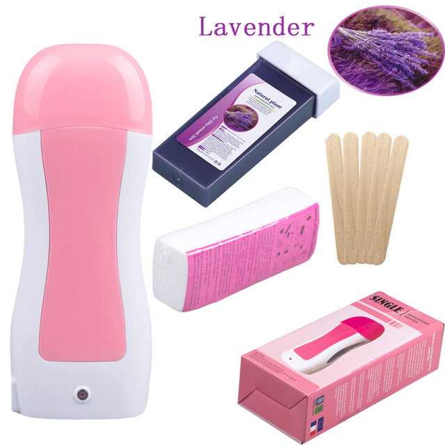 3-in-1 Wax Heater Machine for Hair Removal | Wax Heater Machine + Wax Cartrdige + Wax Strips | Portable Cartridge Wax Warmer with Epilators